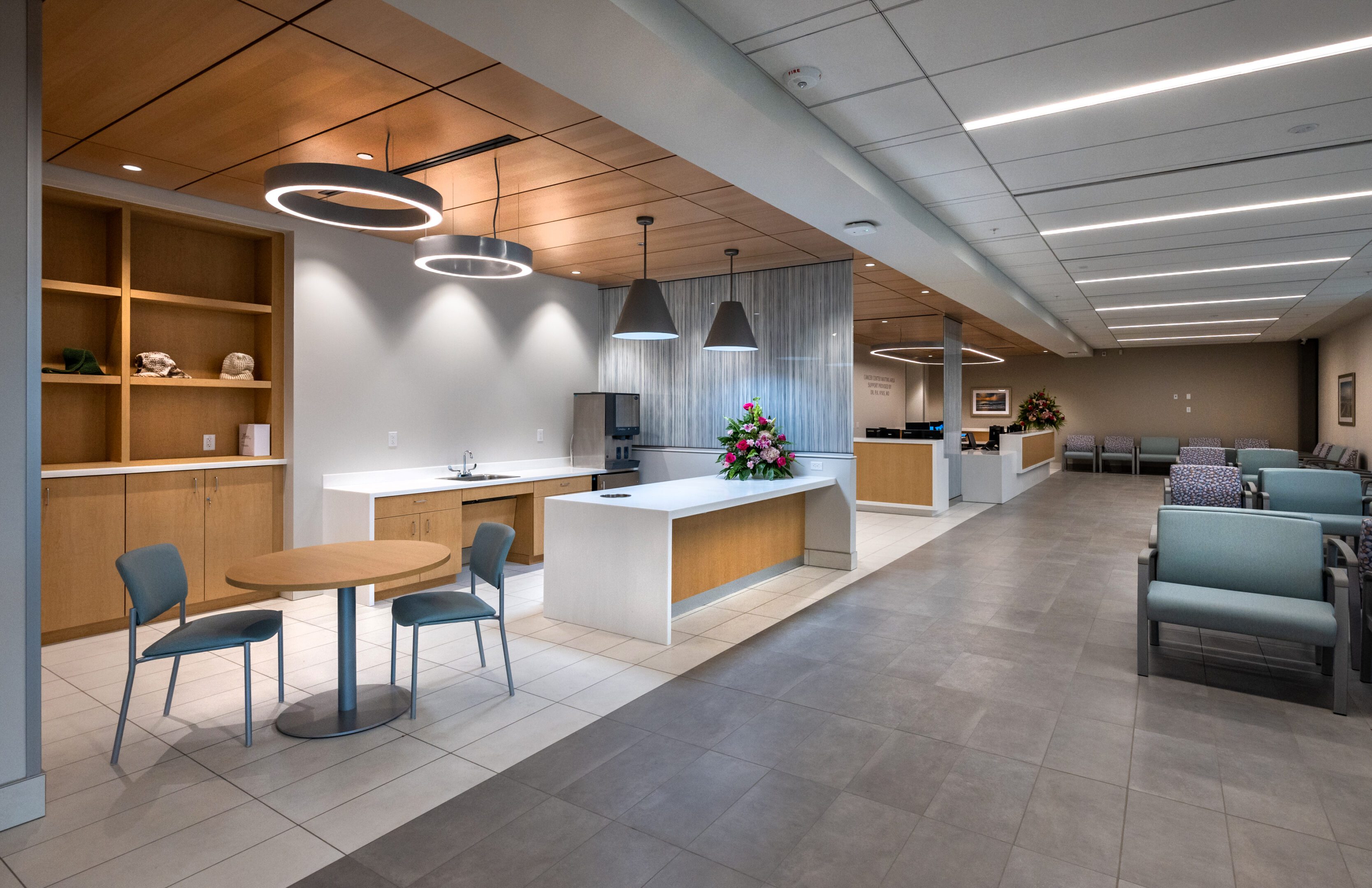 Modern medical office reception and waiting area