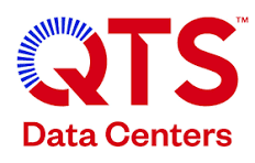 QTS Data Centers logo in red and blue