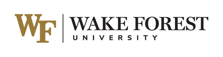 Wake Forest University logo with gold WF