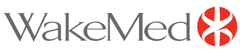 WakeMed logo with red circular emblem