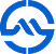 Circular symbol featuring intertwined lines
